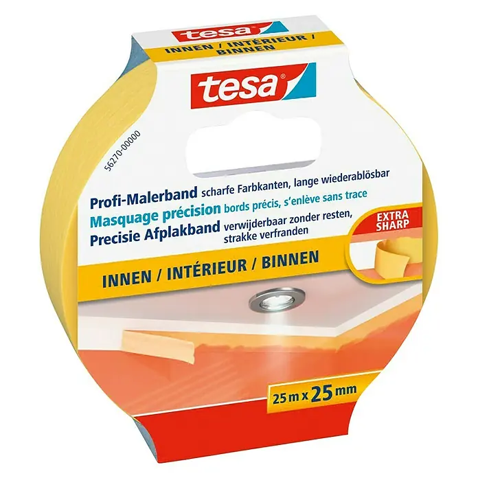 Tesa Profi-Malerband Precision Indoor - 25 m x 25 mm