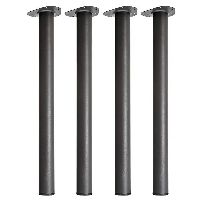 Element System Möbelfuß-Set Look&Feel - Ø x L: 60 x 700 mm, Traglast: 75 kg, Granitgrau, 4 Stk. - Vorderansicht