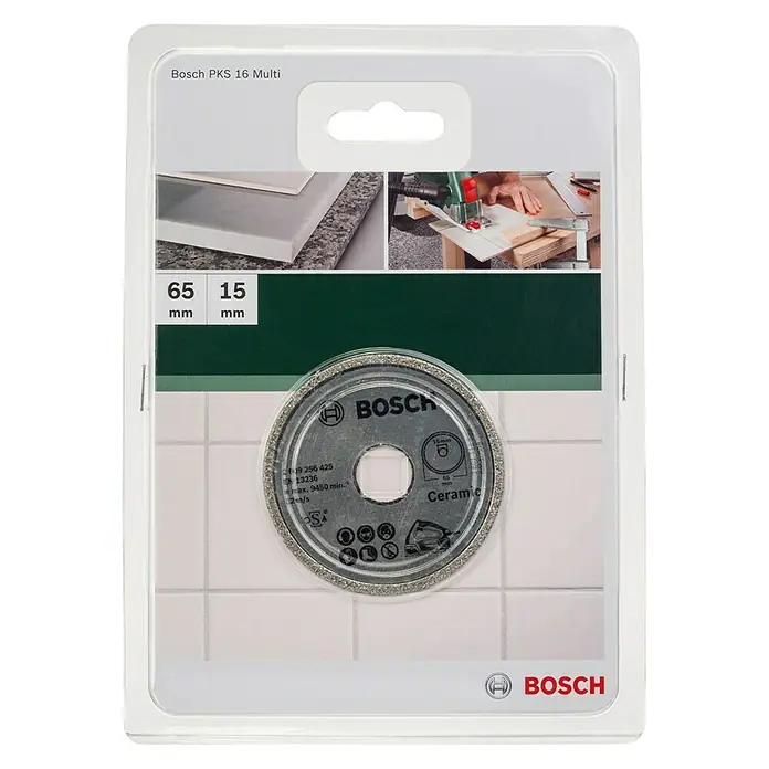 Bosch Diamant-Trennscheibe - Passend für: Bosch Mini-Handkreissäge PKS 16, 65 mm - Vorderansicht