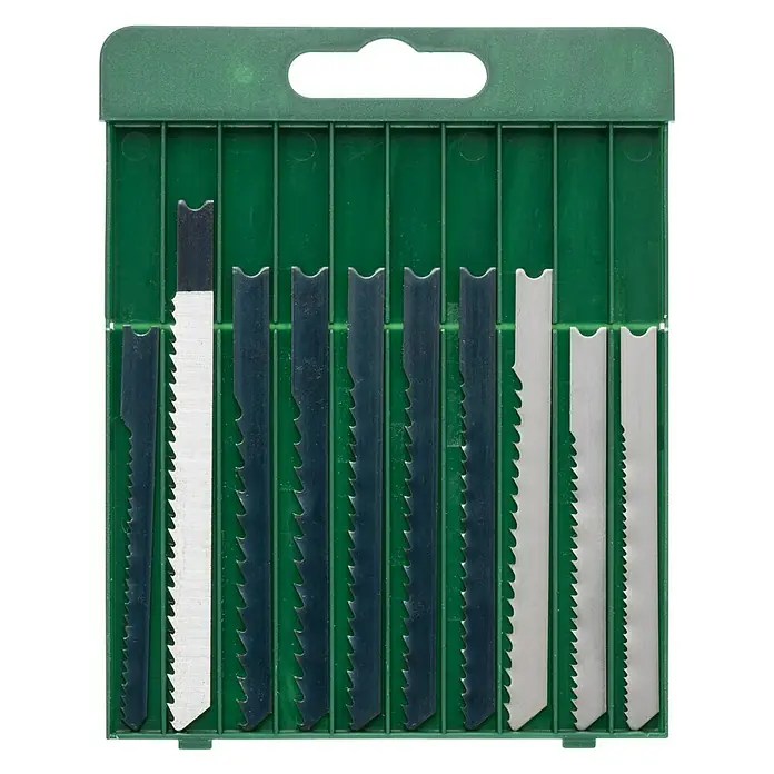 Bosch Set listova za pilu - Drvo/metal/plastika, 10 -dij., Univerzalni završetak - Pogled sprijeda