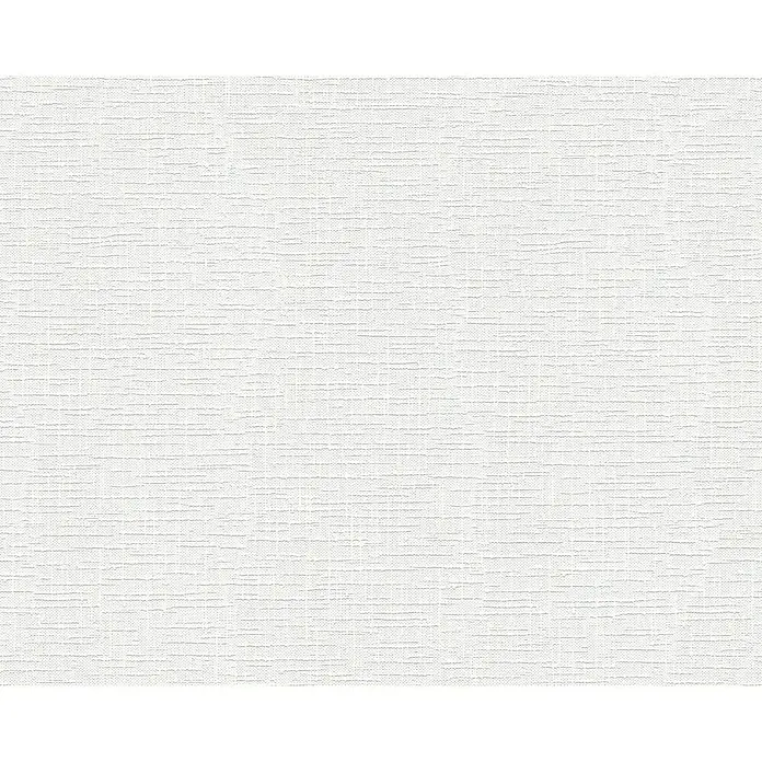 Atlantis Protect Vliestapete Gewebestruktur I - Weiß, Uni, 10,05 x 0,53 m