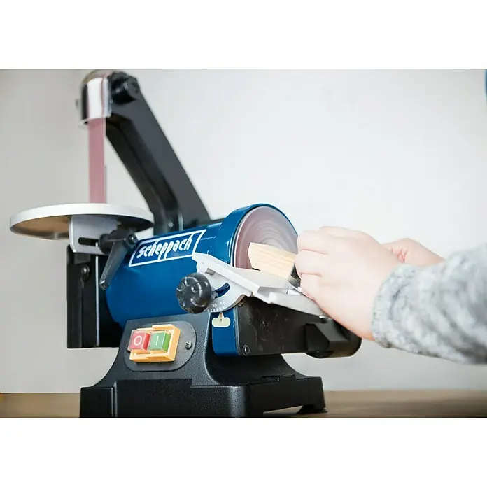 Scheppach Tračna brusilica i laštilica BTS 700 - 250 W, Promjer brusnog tanjura: 125 mm - Pogled sprijeda