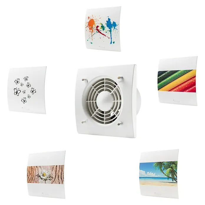 Air-Circle Ventilator Premium HT 150 - Durchmesser: 150 mm, Mit Timer & Feuchtigkeitssensor, Ohne Blende - Vorderansicht