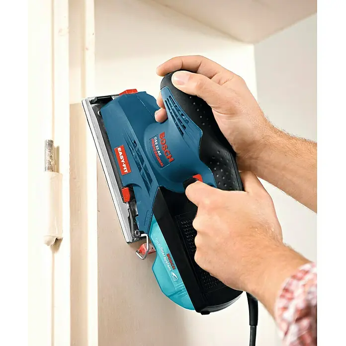 Bosch Professional Lijadora orbital GSS 23 AE - 190 W, Número de oscilaciones: 14.000 r.p.m. - 24.000 r.p.m., Plato de lijado: 92 x 182 mm