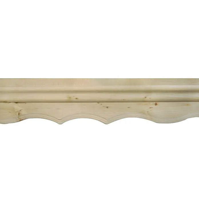 Ukrasna drvena letvica - Smreka/jela, 1.480 x 90 x 14 mm - Detaljan prikaz