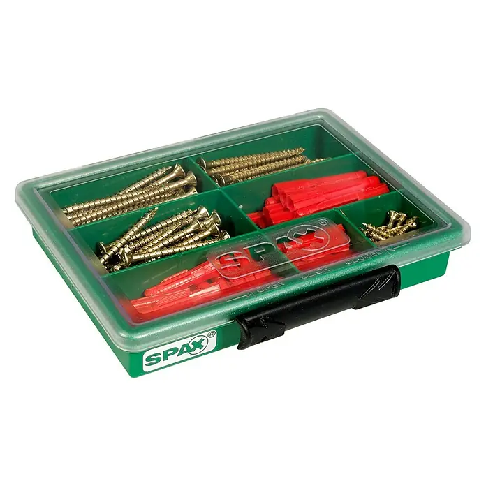 Assortimentsdoos multifunctionele schroeven S met pluggen - 130-delig