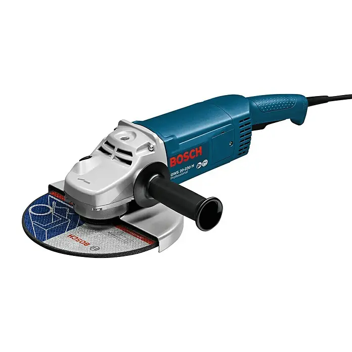 Bosch Professional Kutna brusilica GWS 20-230 H - 2.000 W, 230 mm, Broj okretaja pri praznom hodu: 6.600 okr/min - Pogled s desne strane