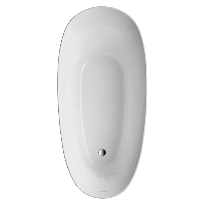 Ottofond Freistehende Badewanne Domani - 180 x 85 cm, Sanitäracryl, Weiß - Ansicht von oben