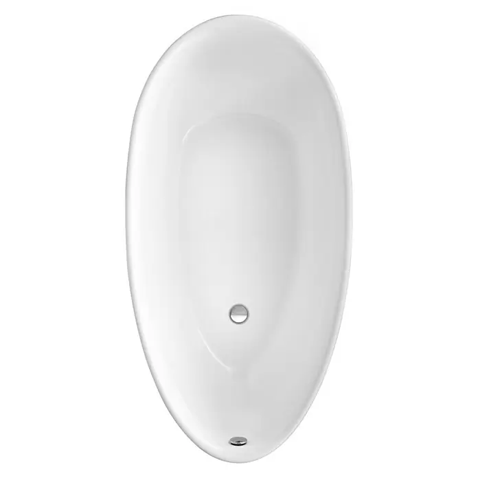 Ottofond Freistehende Badewanne Crystal - 185 x 95 cm, Sanitäracryl, Weiß - Ansicht von oben