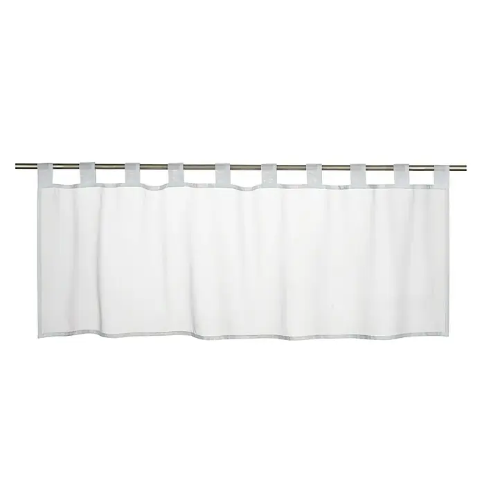 Elbersdrucke Bistrogardine Basic - 140 x 48 cm, 100 % Polyester, Uni, Weiß - Vorderansicht