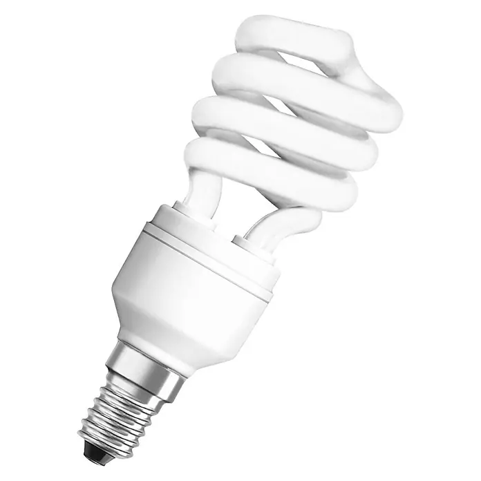 Osram Duluxstar Bombilla de bajo consumo Mini Twist - 12 W, E14, Blanco cálido - Vista frontal
