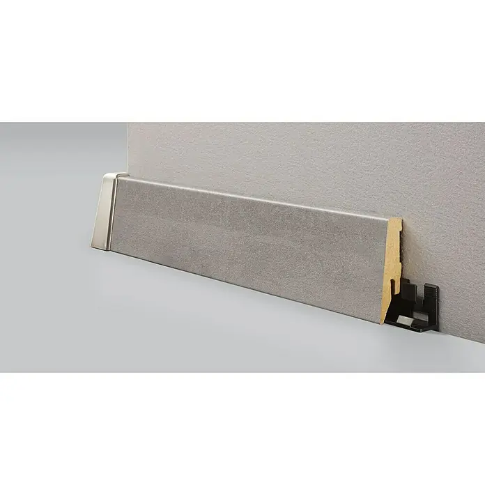 LOGOCLIC Podna kutna lajsna K58 C Oxyd - 2,6 m x 18 mm x 58 mm, Ravni oblik - Detaljan prikaz