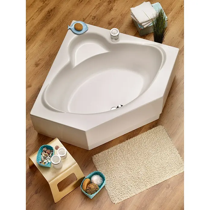 Ottofond Eckbadewanne Agadir - 125 x 125 cm, Sanitäracryl, Weiß - Stimmungsaufnahme