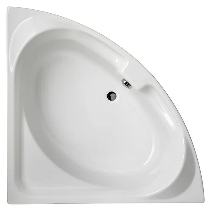 Ottofond Eckbadewanne Papeete - 136 x 136 cm, Sanitäracryl, Weiß - Ansicht von oben