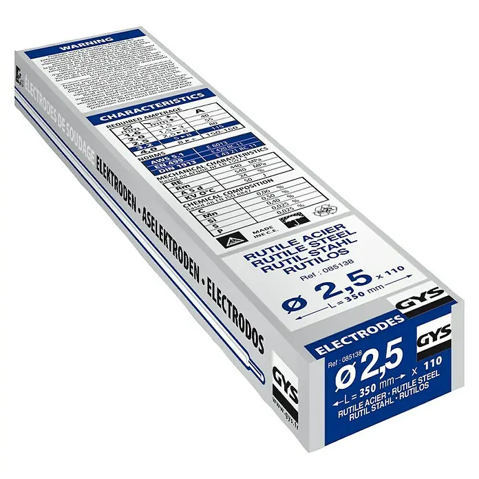 Gys Rutilne elektrode - Promjer: 2,5 mm, 110 Kom. - Pogled sprijeda