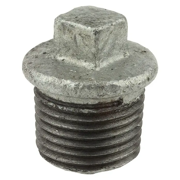 Čep za radijator - 1″, Pocinčano - Pogled sprijeda