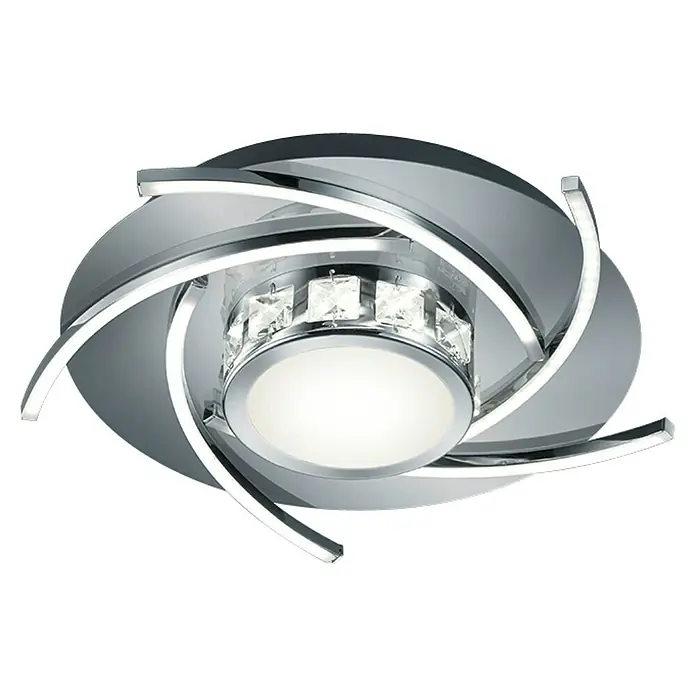 Reality Leuchten LED-Deckenleuchte Torino - 24 W, Chrom, Warmweiß - Ansicht von unten