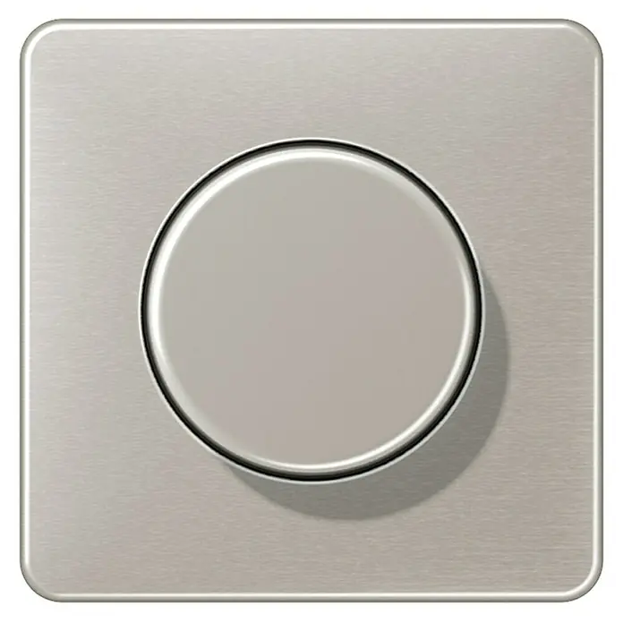 Jung CD 500 Dimmerabdeckung - Platin, Aluminium, Unterputz - Vorderansicht