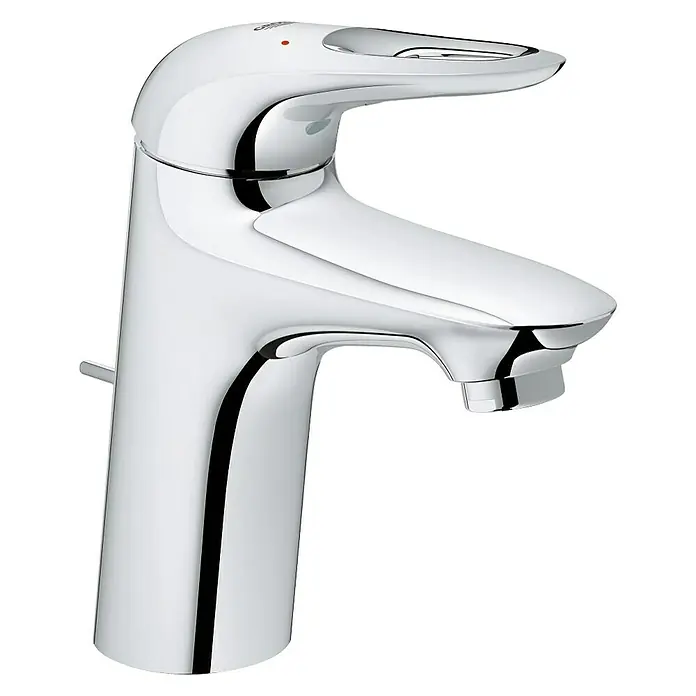 Grohe Eurostyle Waschtischarmatur S-Size - Chrom, Mit Zugstange - Vorderansicht