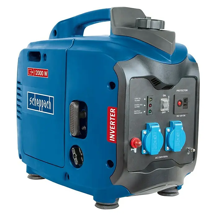 Scheppach Inverter-Stromerzeuger SG 2000 - Max. Leistung: 2.000 W, Tankvolumen: 3,2 l, 1,5 kW - Vorderansicht