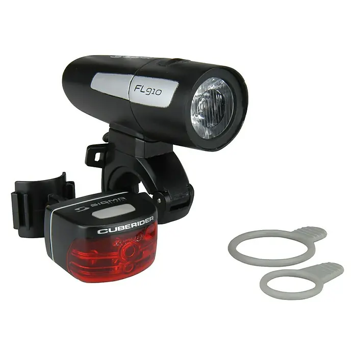 Sigma Ledlampenset - Lichtsterkte: 16 lux (koplamp), Brandtijd: 20 u - Vooraanzicht
