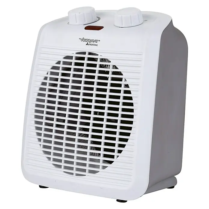 Voltomat HEATING Ventilatorska grijalica - 2.000 W, Bijelo-antracit, 19,5 x 14,9 x 23 cm