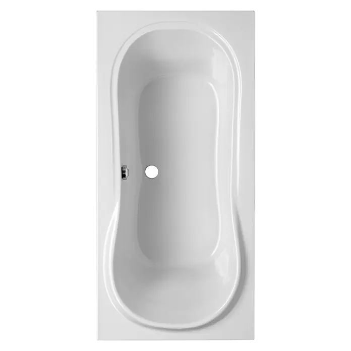 Ottofond Badewanne Savona - 190 x 90 cm, Sanitäracryl, Weiß - Ansicht von oben