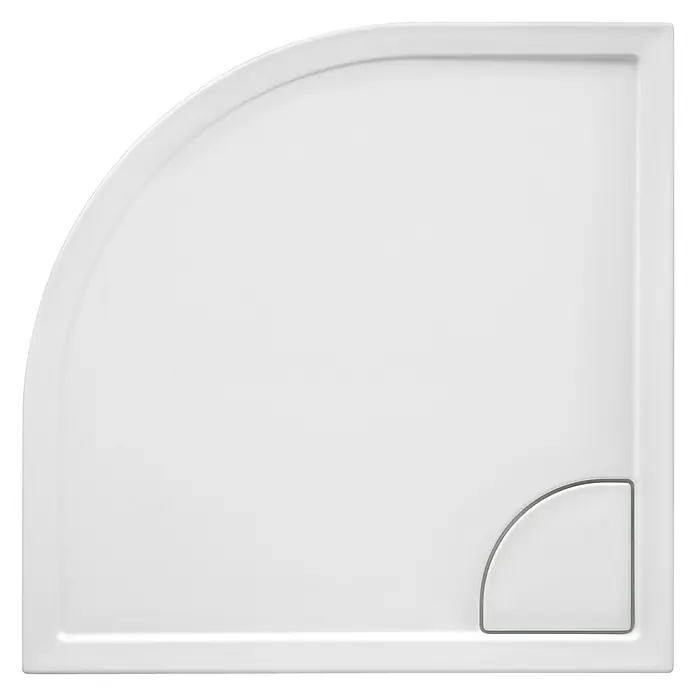 Ottofond Duschwanne Plano-VK - 90 x 90 x 2 cm, Sanitäracryl, Weiß - Ansicht von oben