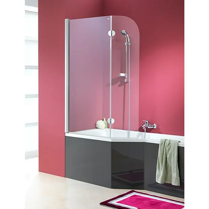 Ottofond Badewanne Flint B - Linksseitig, 160 x 80/55 x 45 cm, Sanitäracryl, Weiß - Vorderansicht