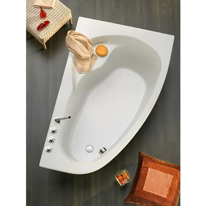 Ottofond Eckbadewanne Mauritius A - Rechtsseitig, 175 x 110 cm, Sanitäracryl, Weiß - Ansicht von oben