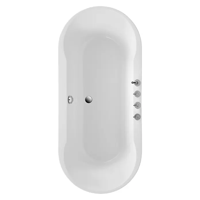 Ottofond Badewanne Sonora - 200 x 90 cm, Sanitäracryl, Weiß - Ansicht von oben