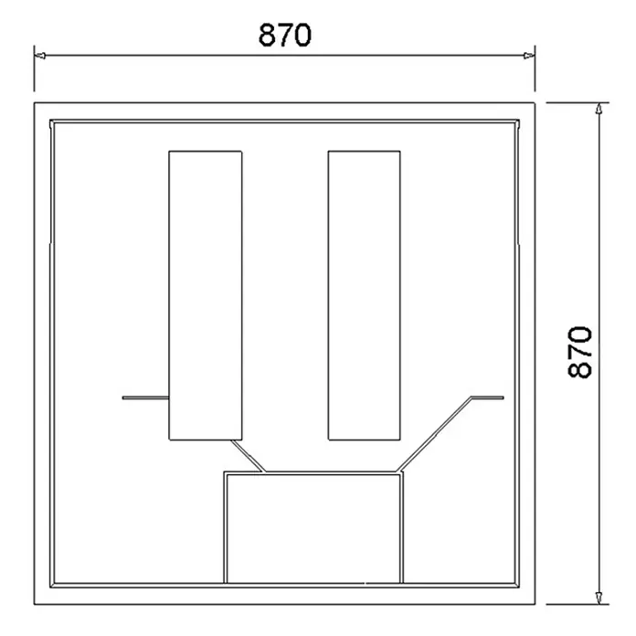 Ottofond Duschwannenträger Liberia - 87 x 87 cm, Expandiertes Polystyrol, Weiß - Ansicht von oben