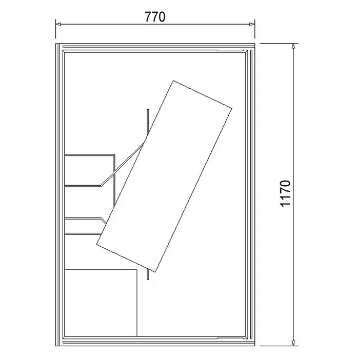 Ottofond Duschwannenträger Manila - 117 x 77 cm, Expandiertes Polystyrol, Weiß - Ansicht von oben