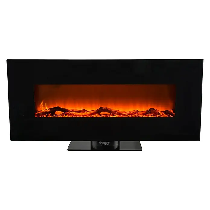 Voltomat HEATING Samostojeći i zidni kamin Flat - Crne boje, 1.600 W - Pogled sprijeda