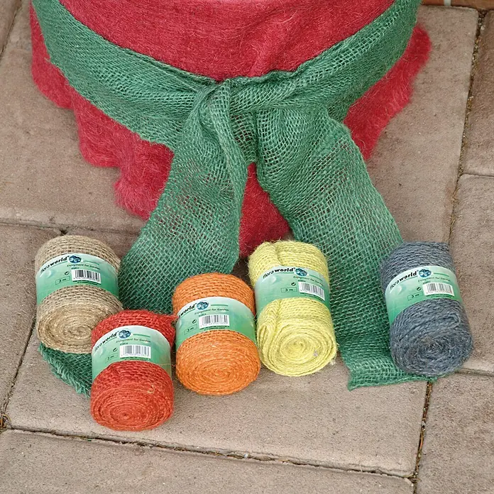 Floraworld Classic Traka od jute - Zelene boje, 300 x 6 cm - Proizvod u upotrebi