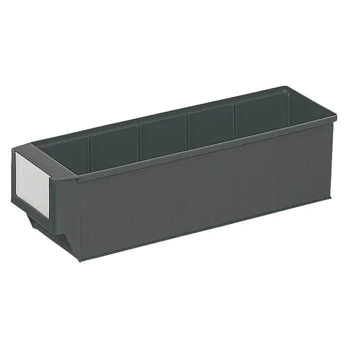 Lockweiler Sichtlagerkasten LB 300 E - 300 x 91 x 81 mm, Eisengrau - Vorderansicht