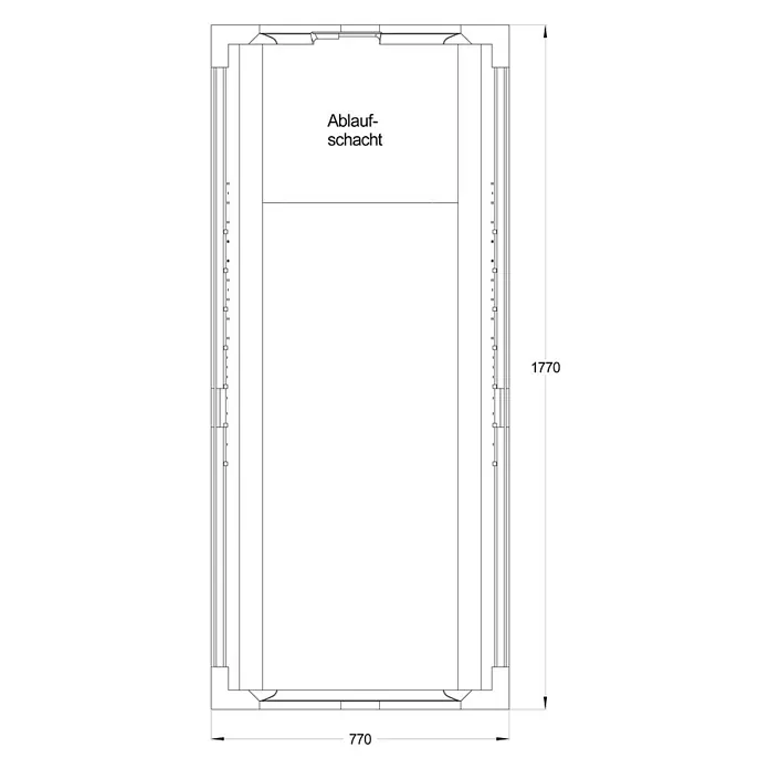 Ottofond Wannenträger Filo - Passend für: Badewanne Filo 180 x 80 cm - Ansicht von oben
