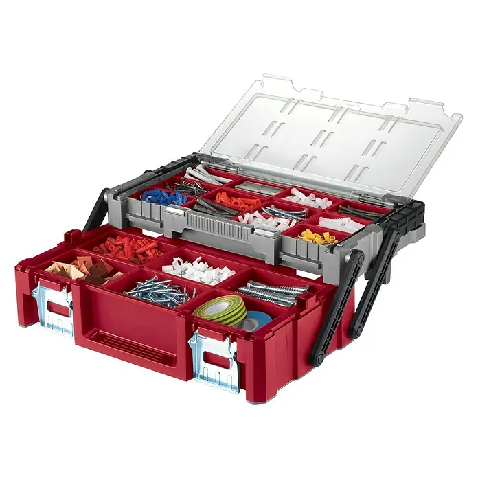 Keter Werkzeugkasten Organizer 18" - Anzahl Fächer: 18, 45,8 x 24 x 14,5 mm - Vorderansicht