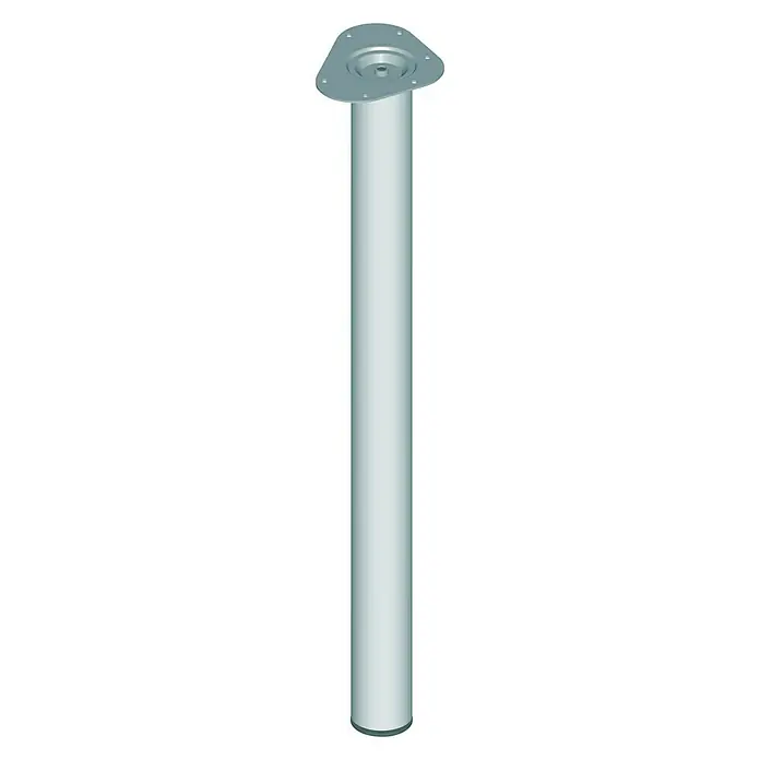 Element System Postolje za namještaj - Ø x D: 60 x 800 mm, Nosivost: 75 kg, Boja: Plemeniti čelik - Pogled sprijeda