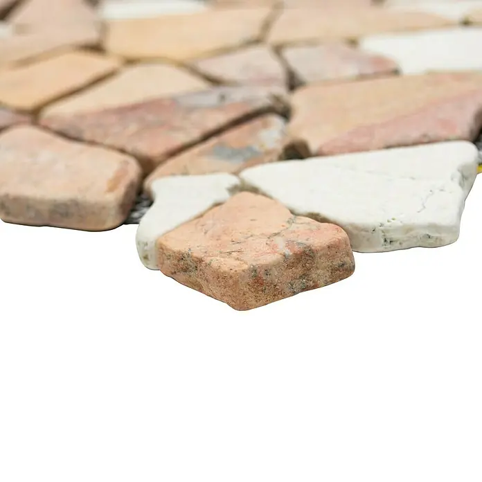 Mosaikfliese Mix CIOT 30/130 - 30,5 x 30,5 cm, Rot/Weiß, Matt - Vorderansicht