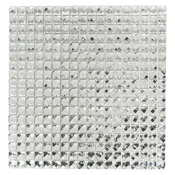 Mosaikfliese Quadrat Crystal XCM SV827 - 30 x 30 cm, Weiß, Glänzend - Ansicht von oben