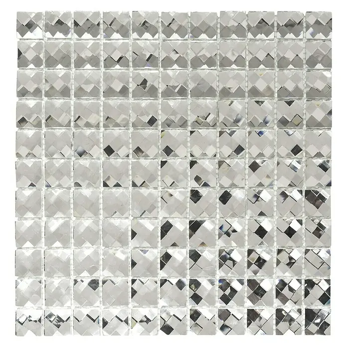 Mosaikfliese Quadrat Crystal XCM SV829 - 30 x 30 cm, Weiß, Glänzend - Ansicht von oben