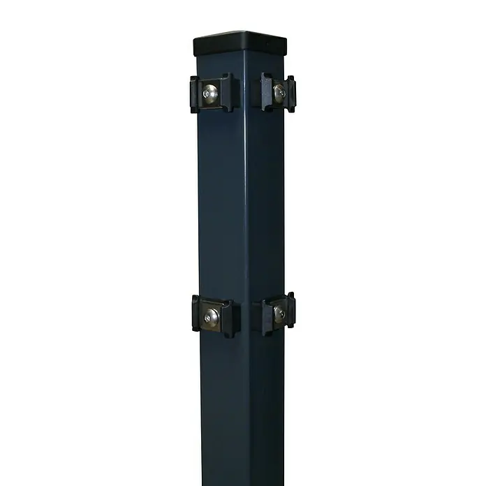 Hadra Eckpfosten - Anthrazit, 60 x 60 x 1.750 mm - Vorderansicht