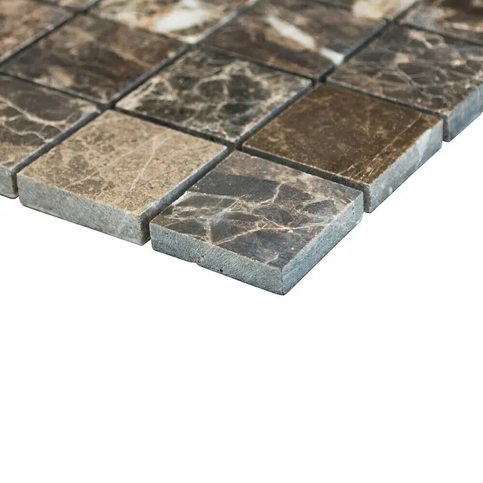 Mosaikfliese Quadrat MOS 32/2909 - 30,5 x 30,5 cm, Braun, Matt - Vorderansicht