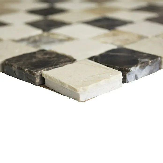 Mosaikfliese Quadrat Mix MOS M/VH021 - 30,5 x 30,5 cm, Beige, Matt - Vorderansicht