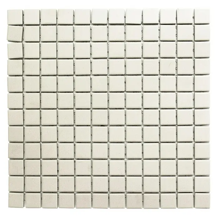Mosaikfliese Quadrat Uni CU 040 - 32,6 x 30 cm, Beige, Matt - Ansicht von oben