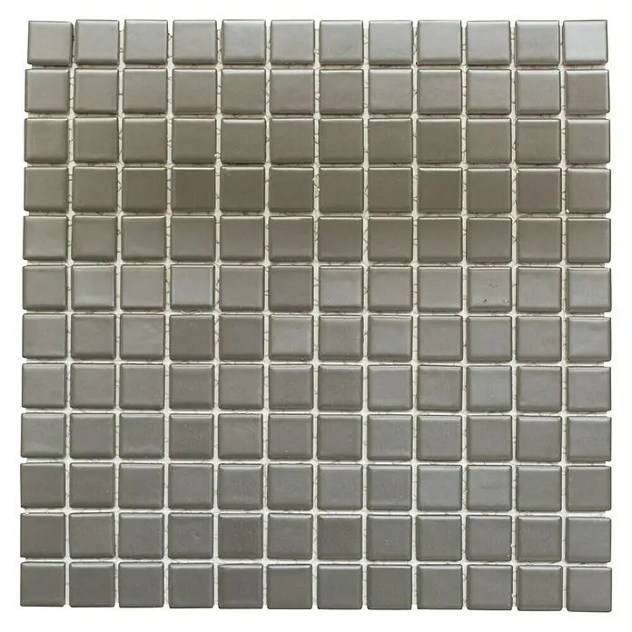 Mosaikfliese Quadrat Uni CG 134 - 29,8 x 29,8 cm, Grau, Matt - Ansicht von oben