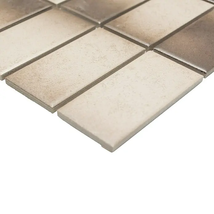 Mosaikfliese Mix CD 294 - 33,6 x 29 cm, Beige/Braun, Matt - Vorderansicht