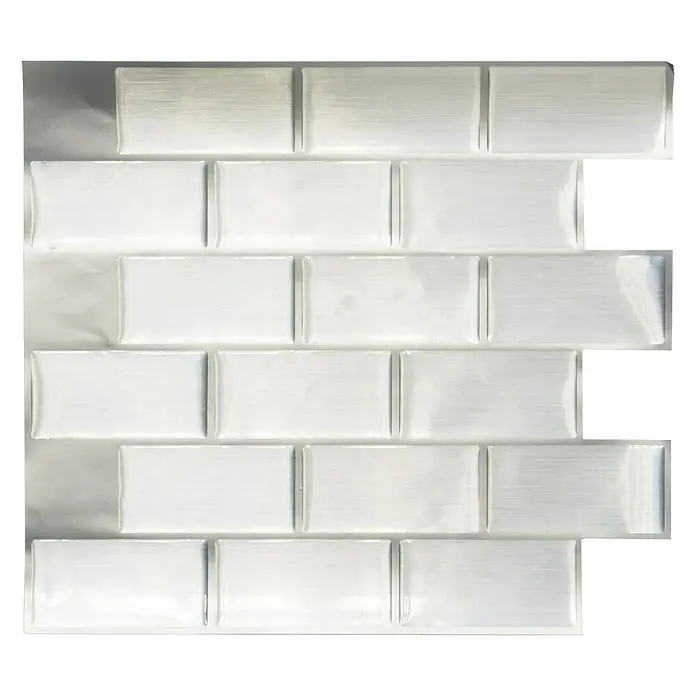 Selbstklebemosaik SVM 24002 - 4 Stk., 24,8 x 25,5 cm, Silber - Ansicht von oben