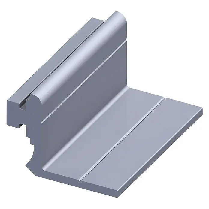 Kantoflex Coaxis Anschlagprofil - 50 x 23,5 mm, Aluminium, Blank, Traglast: 25 kg - Linke Seitenansicht